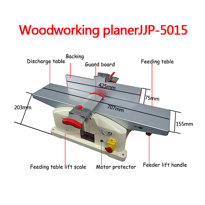 Woodworking Thicknesser - Aluminum countertops,Big power light household woodworking
