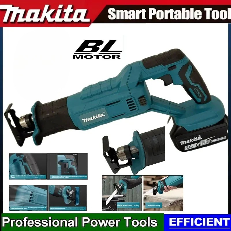 Woodworking Electric Saw - Makita High-Power Brushless Reciprocating Saw Cutting