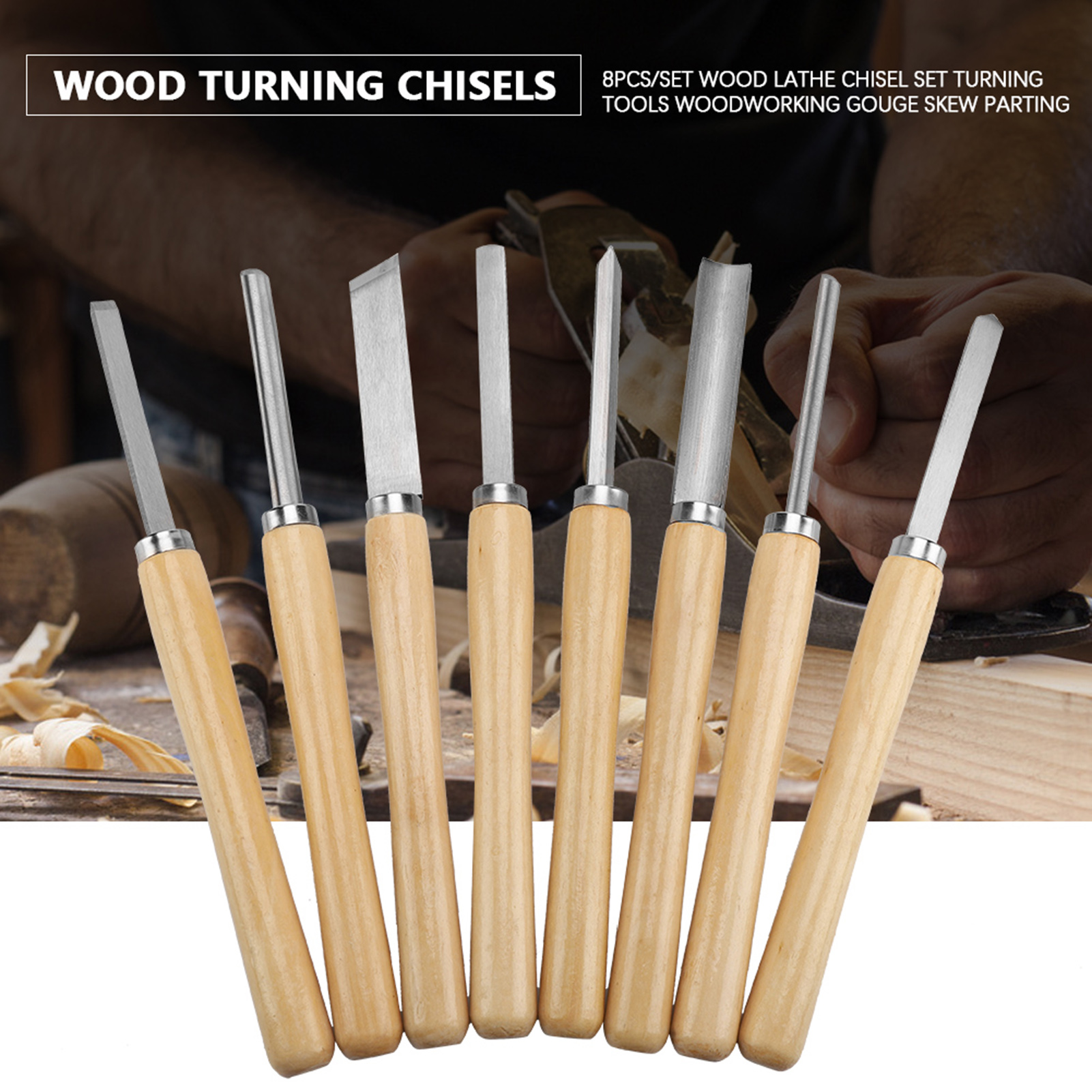 【Sale】8PCS/set Wood Lathe Chis – Skew Chisel Wood recenzja i cena