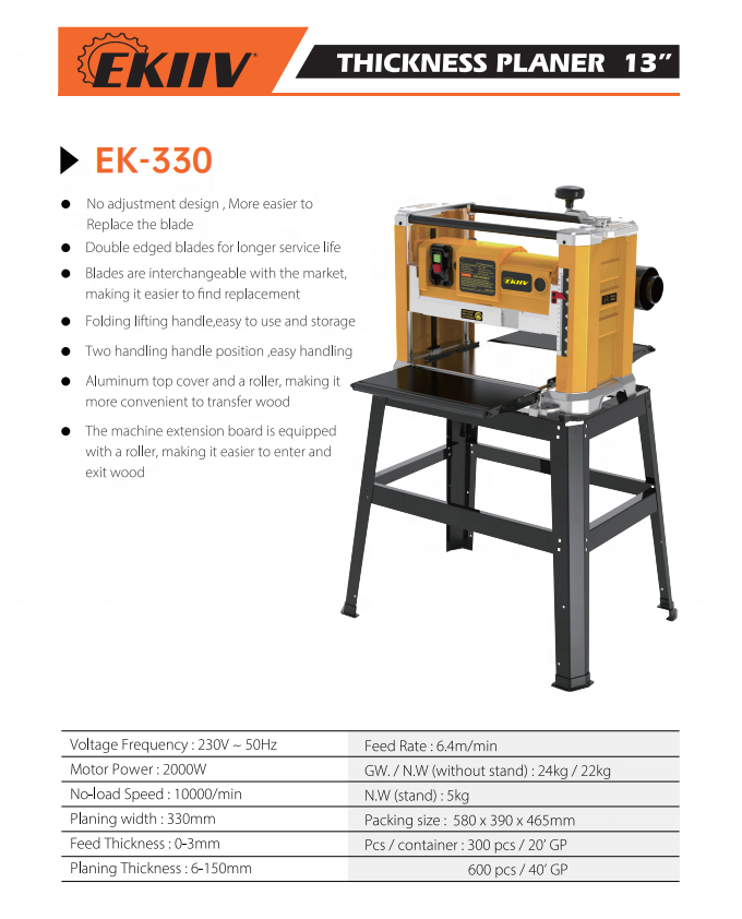 110v/220v Portable Wood Thickn – Woodworking Thicknesser recenzja i cena